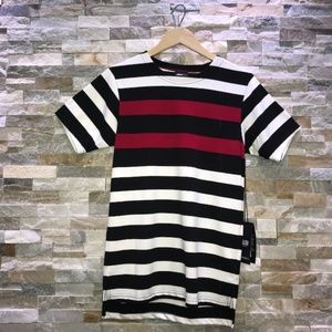 Publish Brand Vance Stripe Tee Red/Black/White S